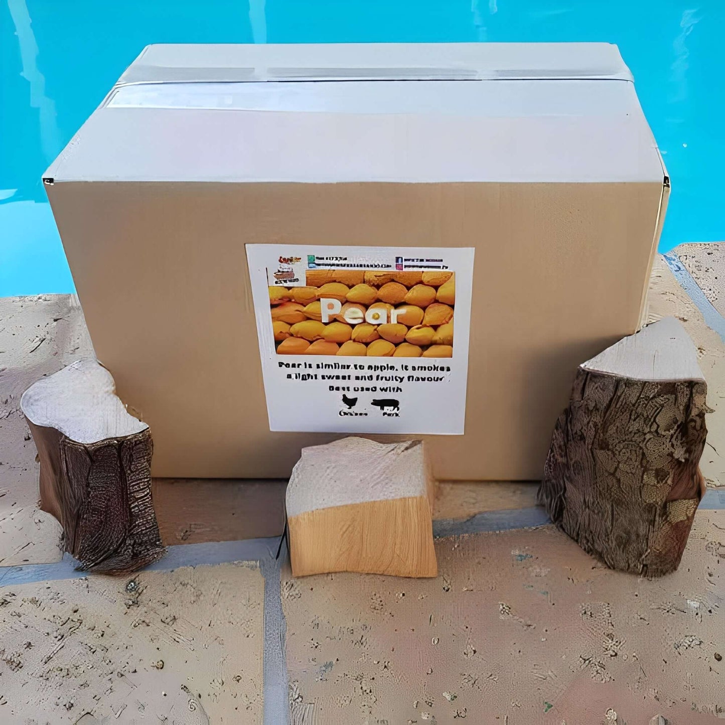 Pear Wood Smoking Chunks for sale near Cape Town, Order Per Box with Delivery