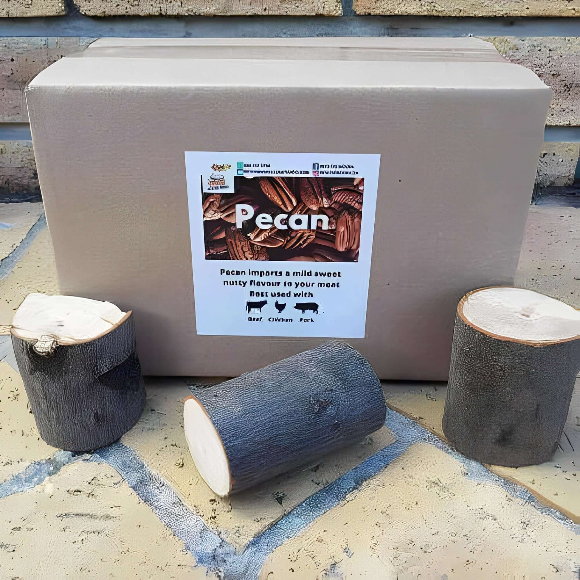 Pecan Wood Smoking Chunks for sale near Cape Town, Order Per Box with Delivery