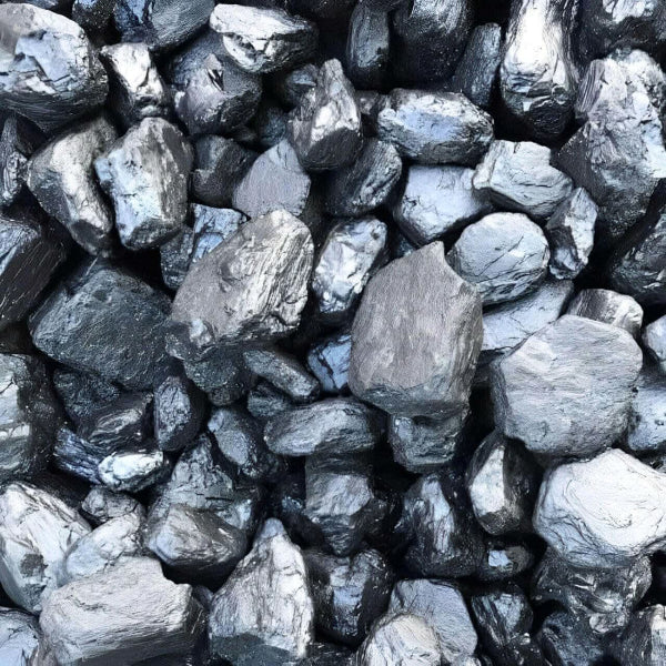 Closeup of premium anthracite coal nuggets, photographed in Cape Town by Mother City Firewood.